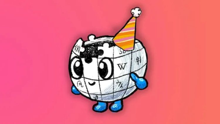 Wikipedia maskotu baby globe