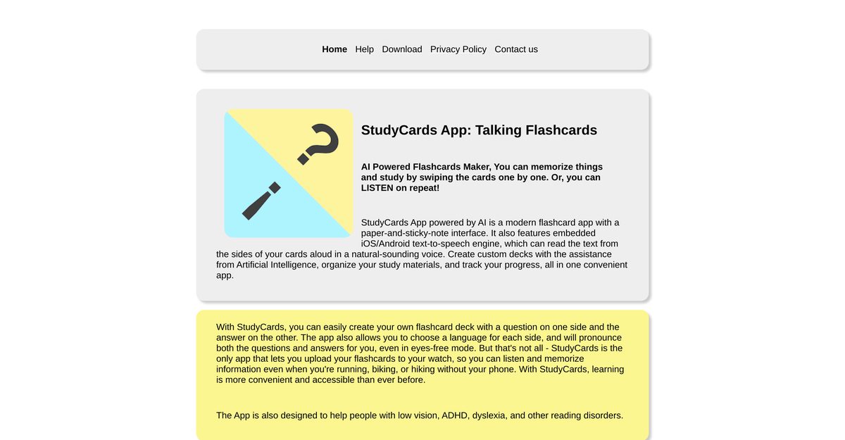 audio flashcards