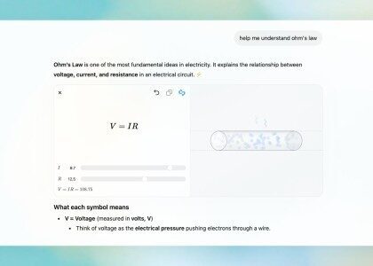 ChatGPT karmaşık formülleri etkileşimli görsellerle öğretecek