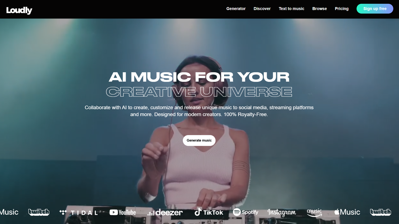 loudly ai music generator