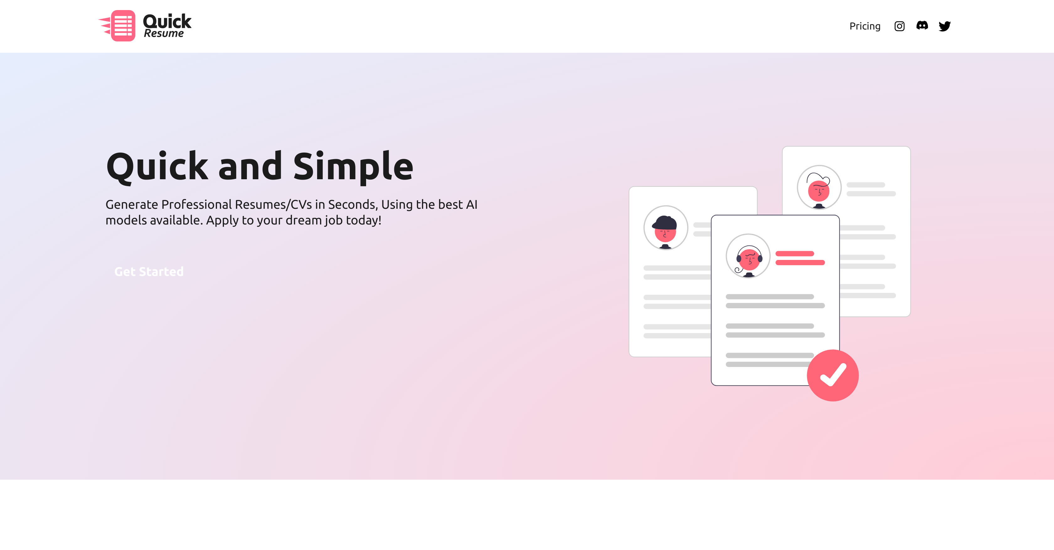 quick resume creator