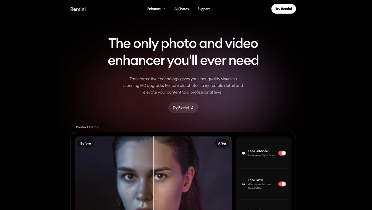remini video enhancer