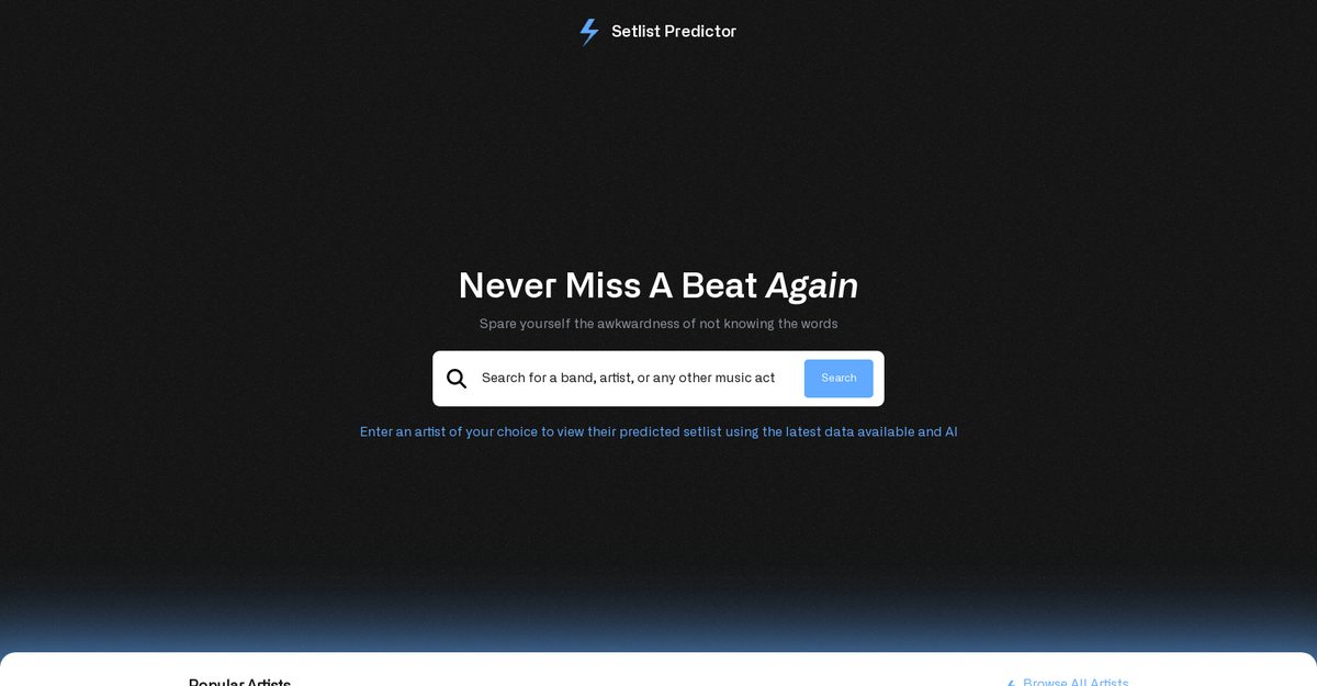 setlist finder