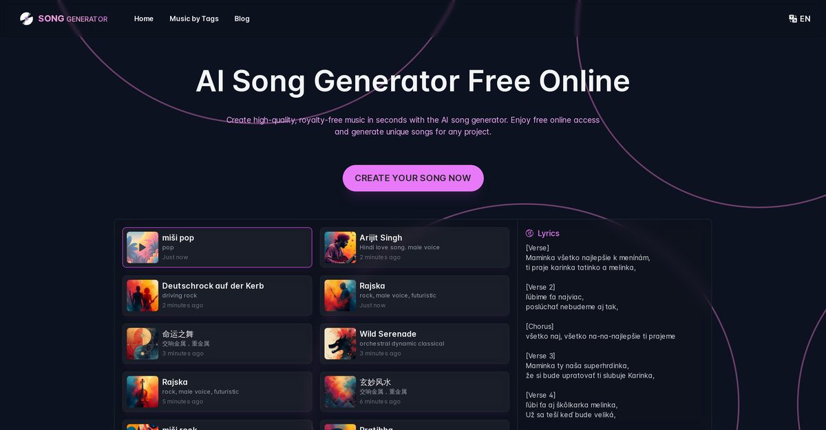 song generator io