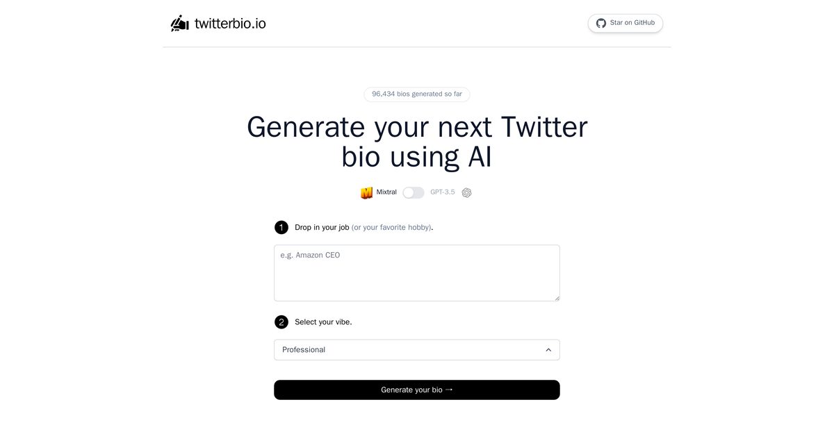twitter bio maker