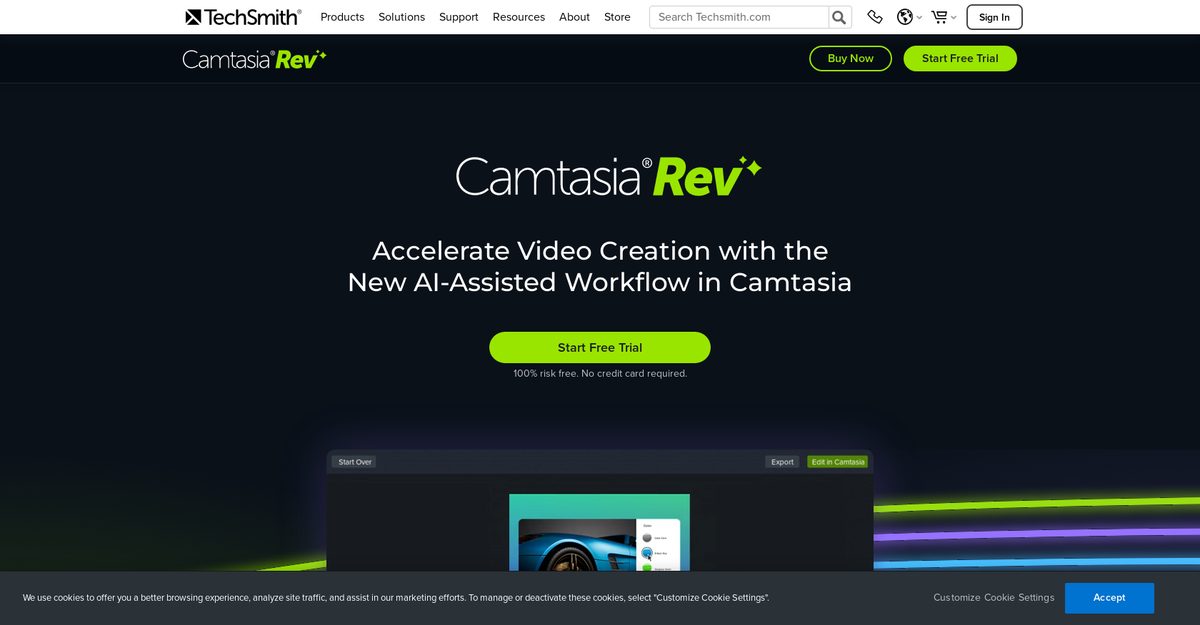 what is camtasia rev