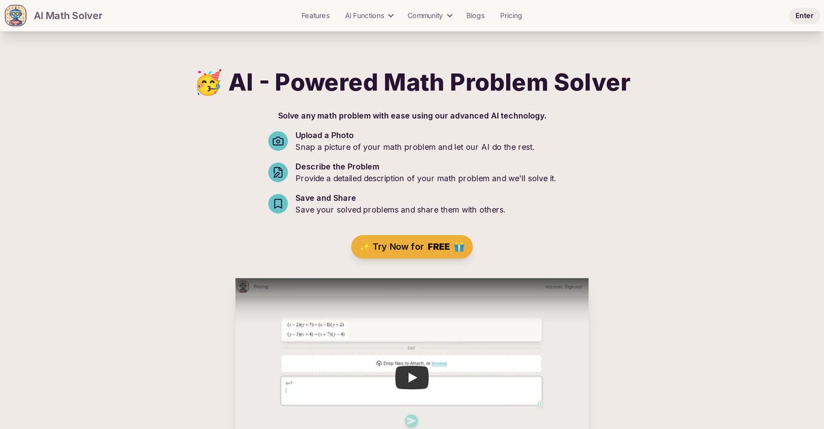 ai algebra solver