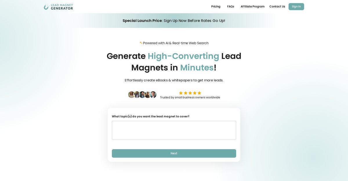 ai lead magnet generator