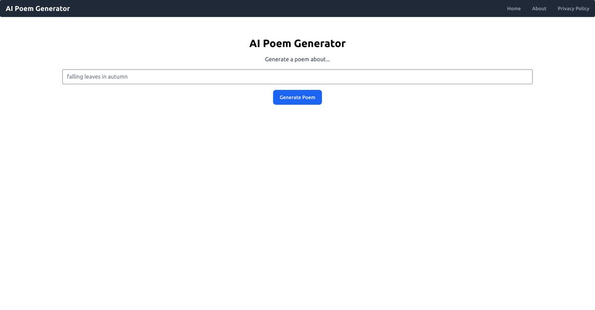 ai write me a poem