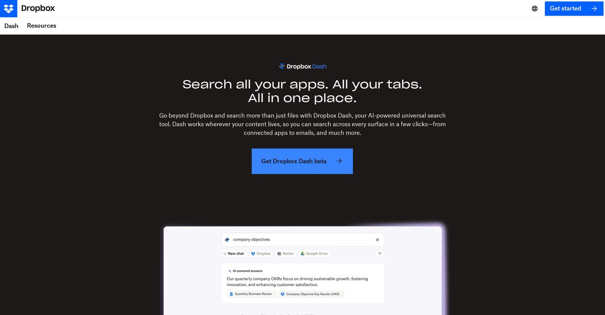dropbox dash connectors