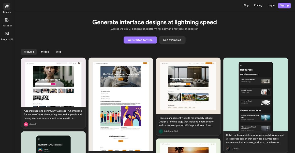galileo ai ui design