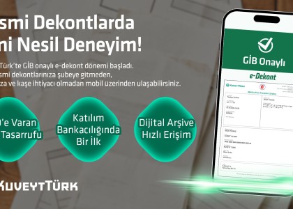 Kuveyt Türk, e-dekont sistemine geçen ilk katılım bankası oldu
