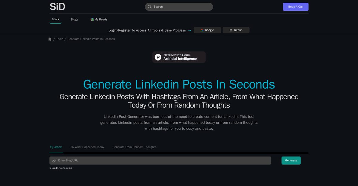 linkedin ai post generator