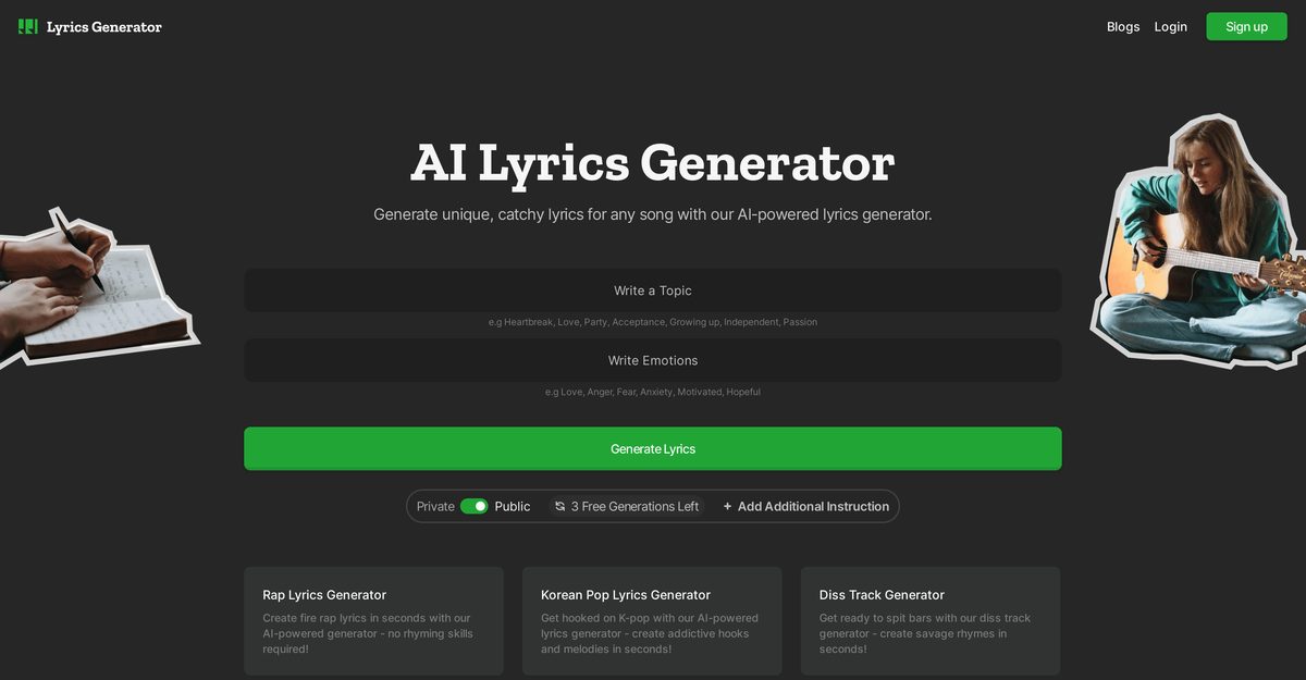 lyric genorator