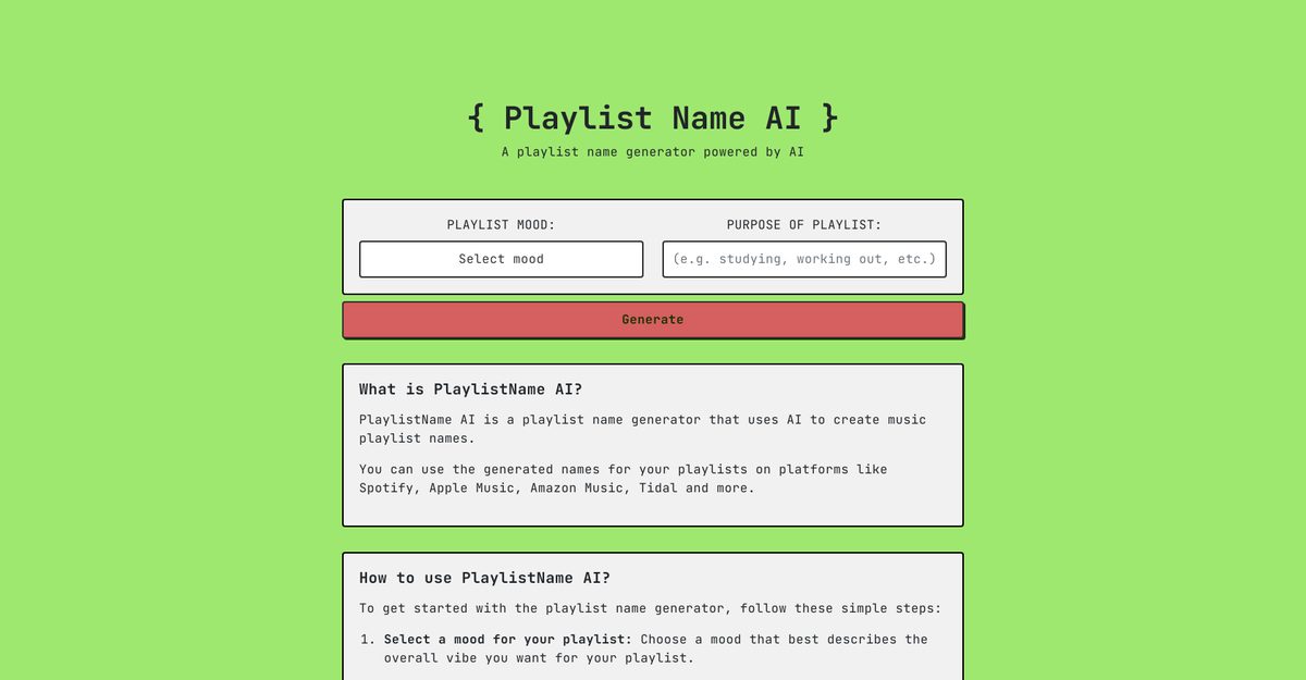 spotify playlist names generator