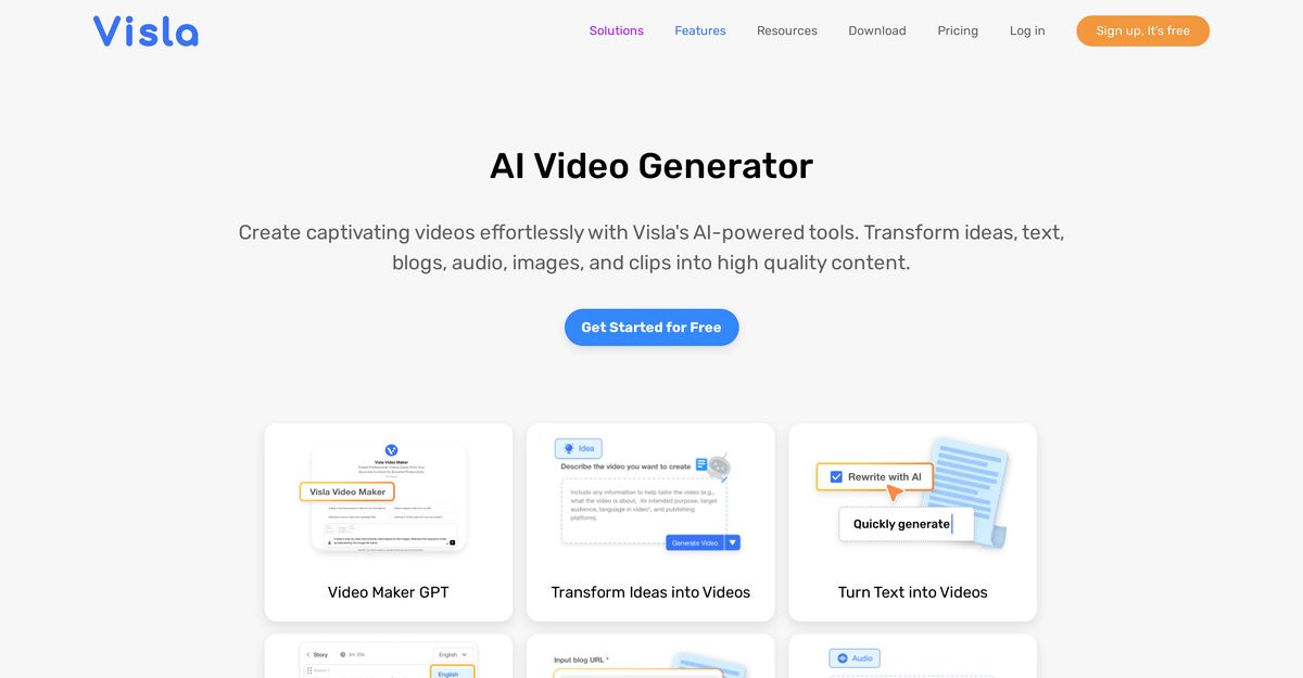 visla ai video generator