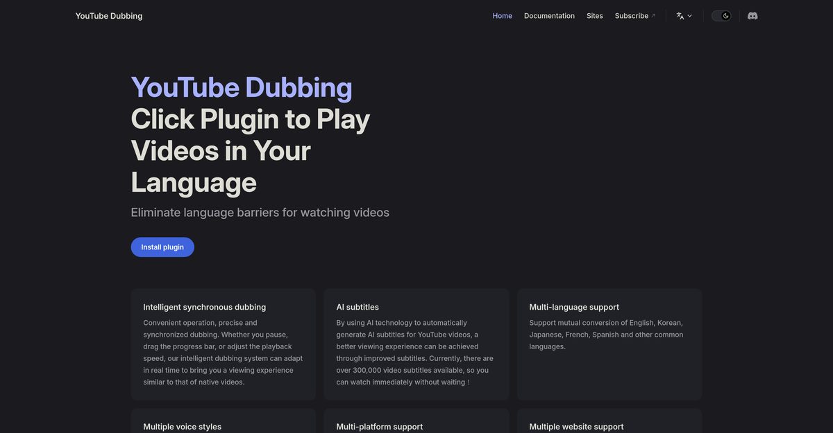 youtube ai dubbing
