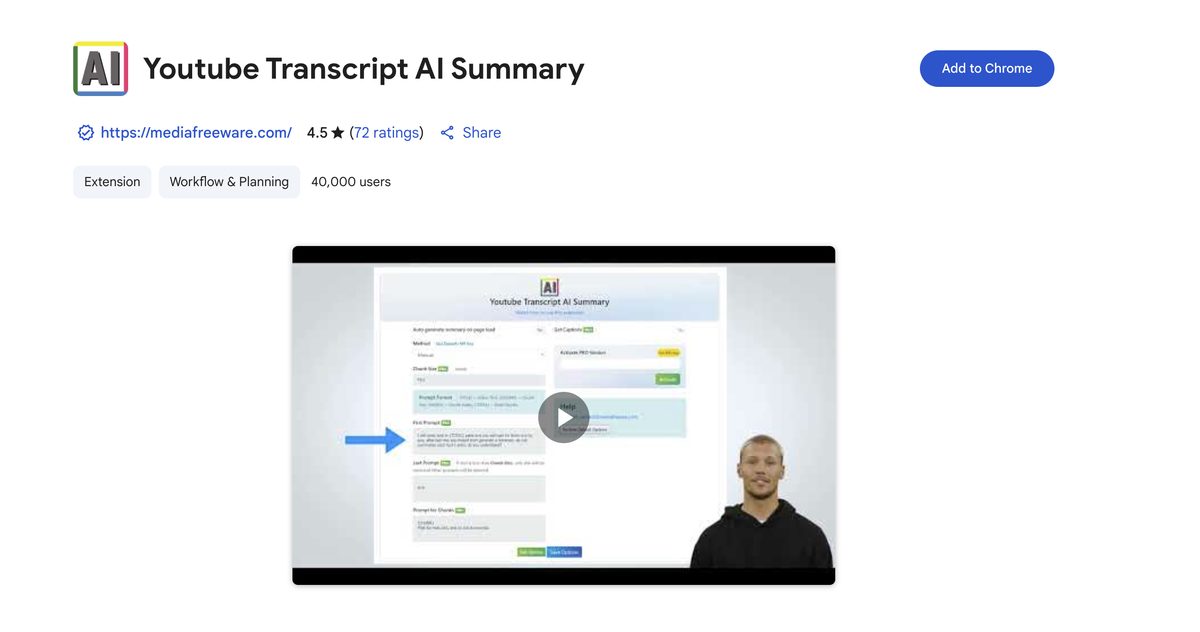 youtube transcript summarizer