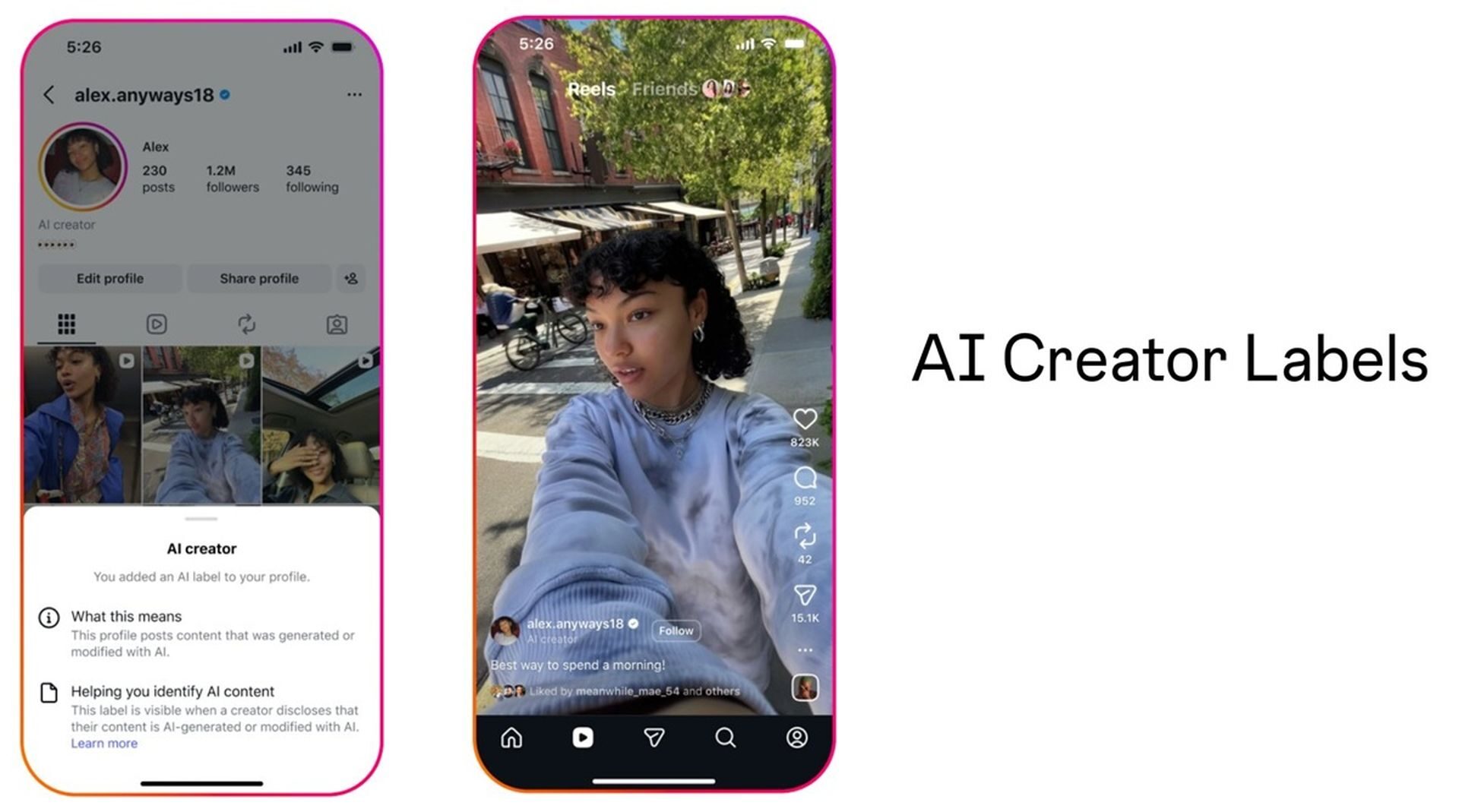Instagram AI creator etiketi