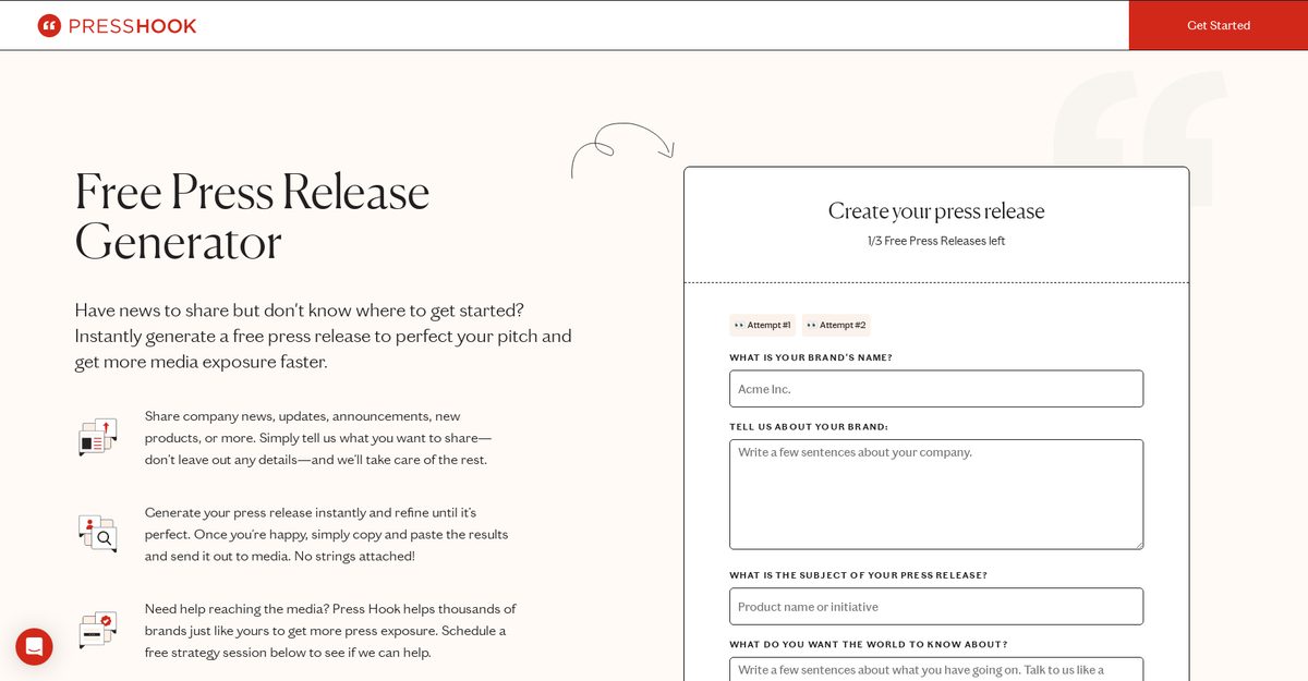 a i press release generator