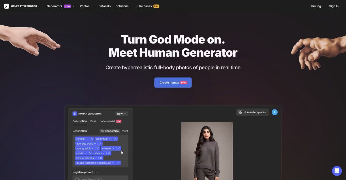 create ai person