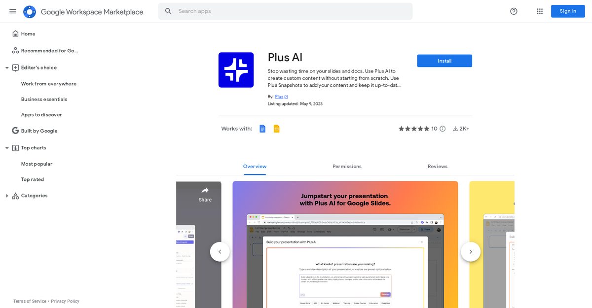 plus ai powerpoint