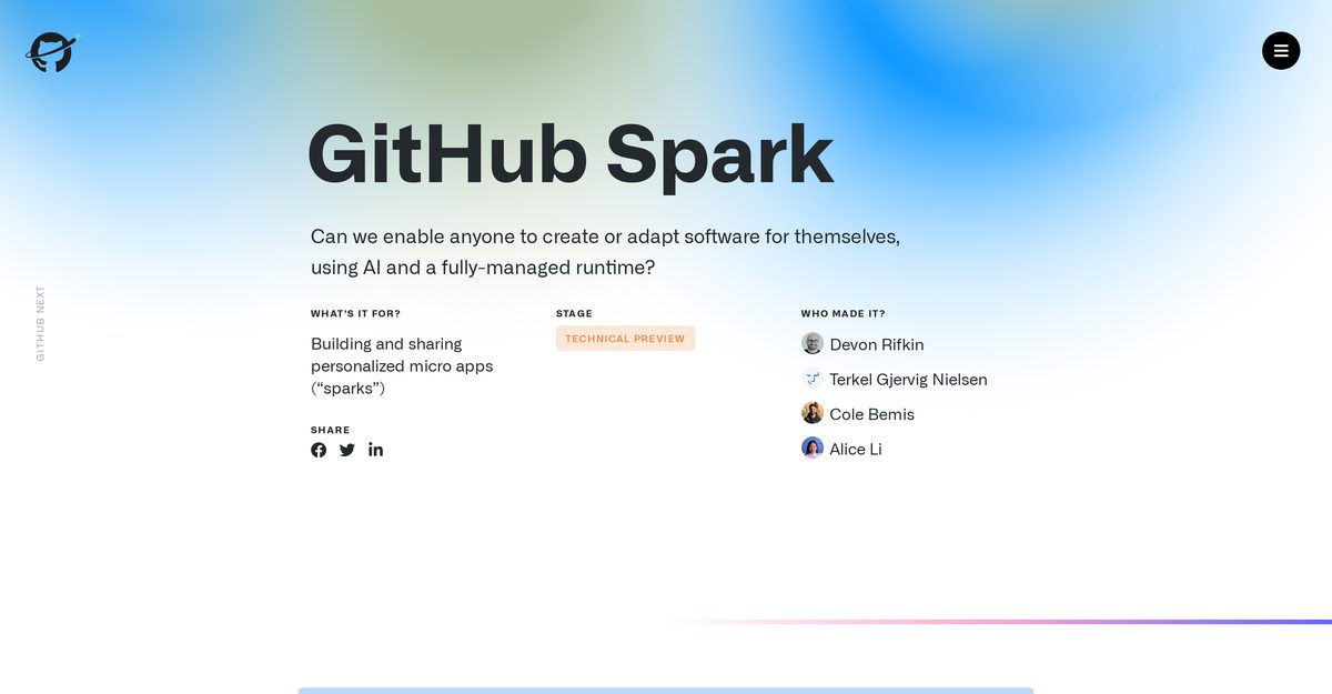 github sparks
