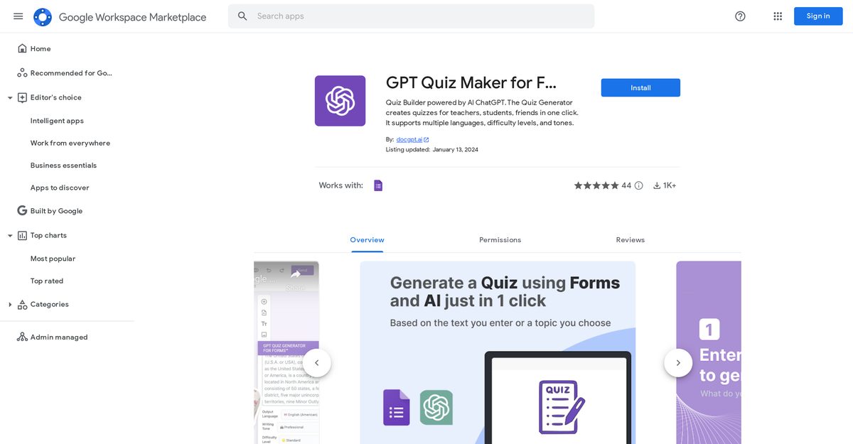 gpt quiz generator