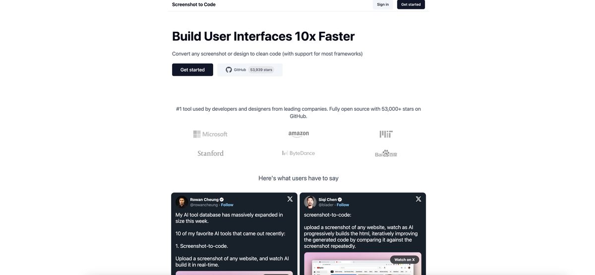 screen shot to code