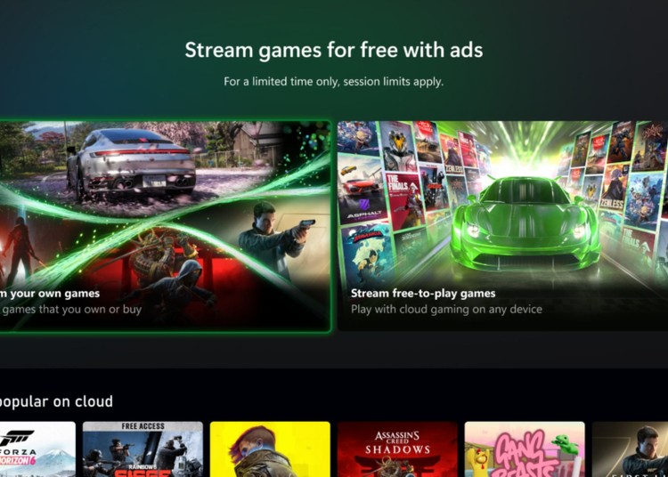 Xbox, reklamlı ücretsiz bulut oyun hizmetini test ediyor
