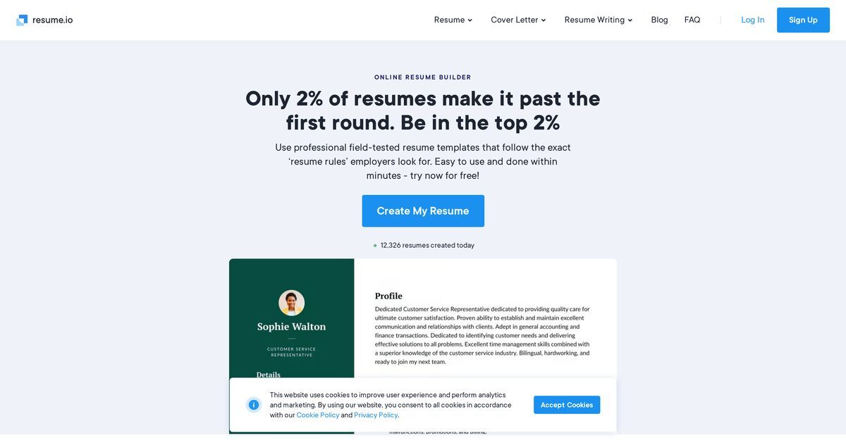 cover letter resume io