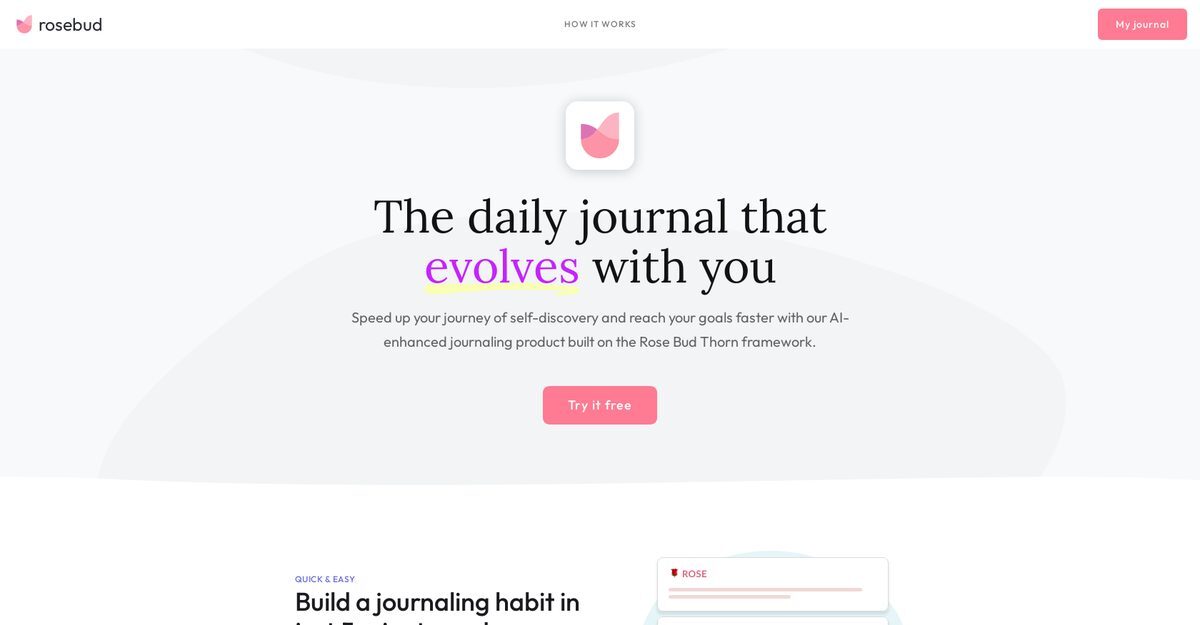 rosebud journal app