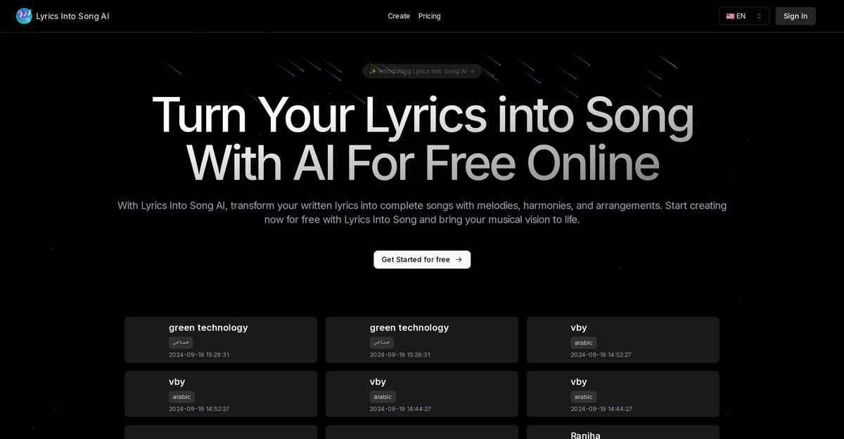 turn lyrics into song ai