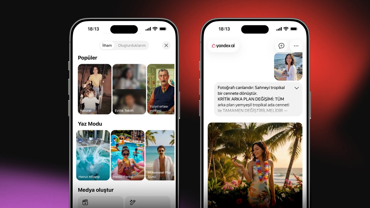 Yandex Türkiye'den yaza özel yeni yapay zeka özellikleri